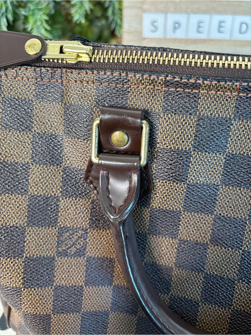 Authentic Louis Vuitton Brown Damier Ebene Speedy 30 Fair Condition - Picture 10 of 17